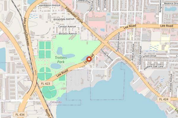 Map showing Christner's Prime Steak and Lobster in Orlando