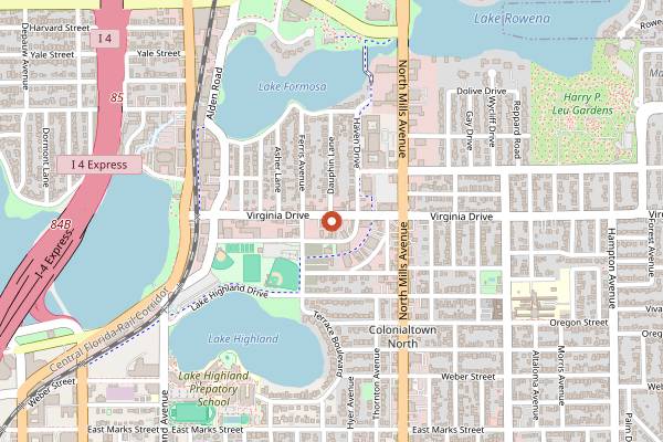 Map showing Santiago's Bodega in Orlando