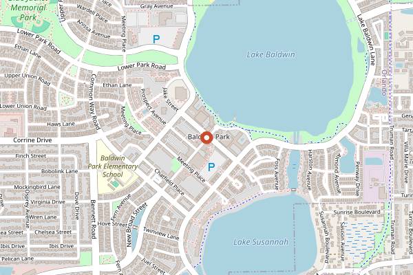 Map showing The Osprey Tavern in Orlando