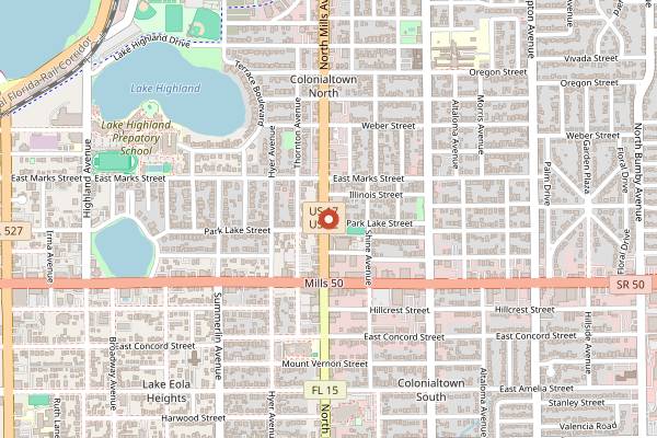 Map showing The Strand in Orlando