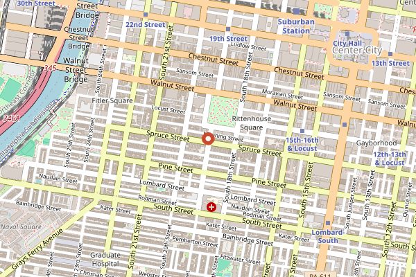 Map showing Metropolitan Bakery in Philadelphia