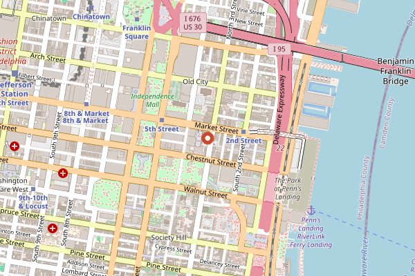 Map showing Menagerie Coffee in Philadelphia