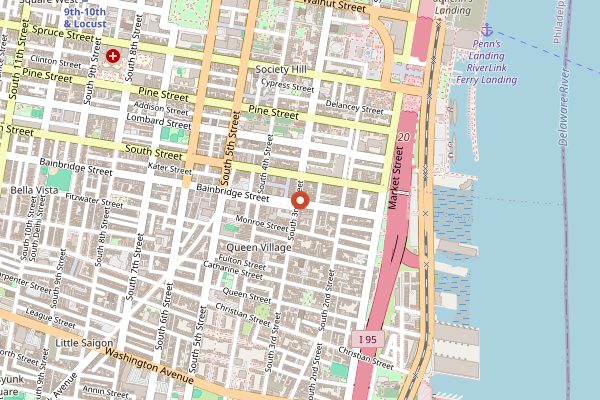 Map showing OX Coffee in Philadelphia