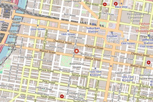 Map showing Vibrant Coffee Roasters in Philadelphia