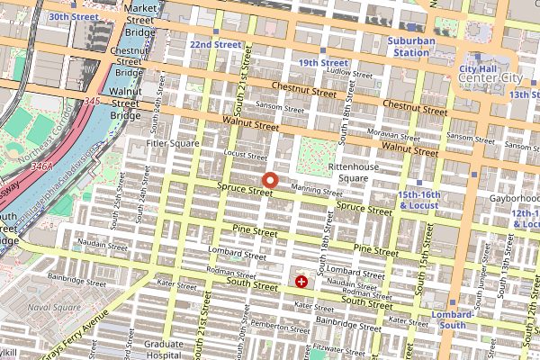 Map showing COOK in Philadelphia