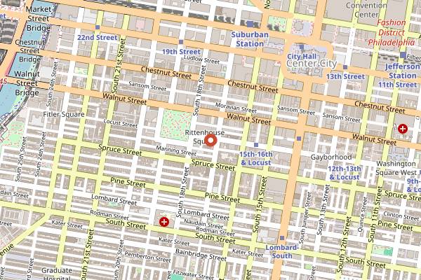 Map showing P.S. & Co. in Philadelphia