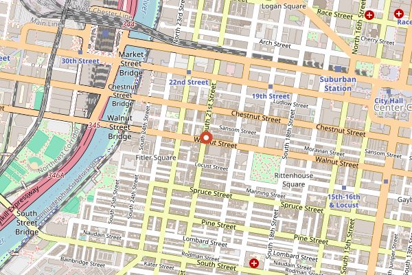 Map showing Pure Fare in Philadelphia