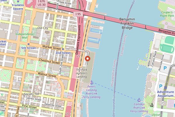 Map showing FEASTIVAL in Philadelphia