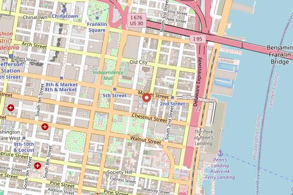 Map showing Fork in Philadelphia