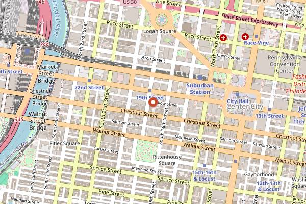 Map showing El Techo in Philadelphia