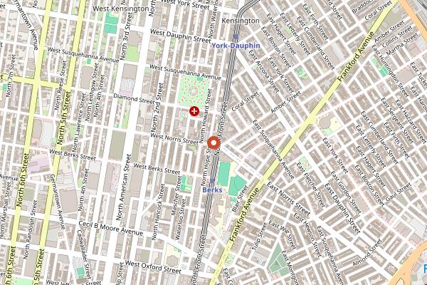 Map showing Sweet 45 in Philadelphia