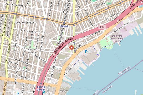 Map showing The Fillmore Philadelphia in Philadelphia