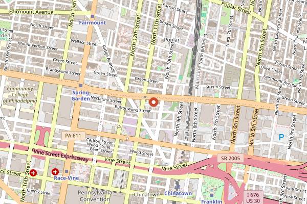 Map showing Union Transfer in Philadelphia