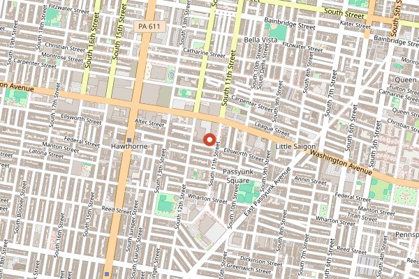 Map showing Nam Phuong in Philadelphia