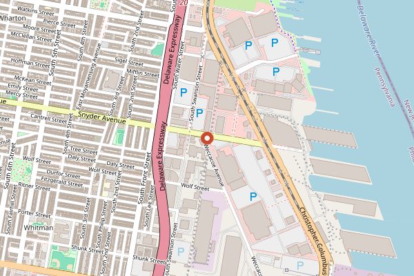 Map showing John's Roast Pork in Philadelphia