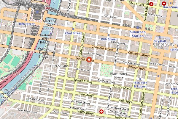 Map showing Vernick Wine in Philadelphia