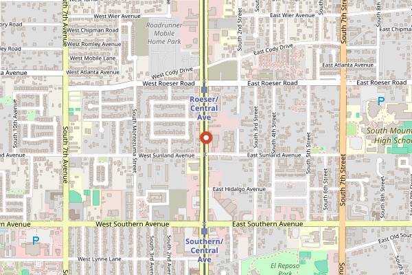 Map showing La Sonorense Tortilla Factory in Phoenix