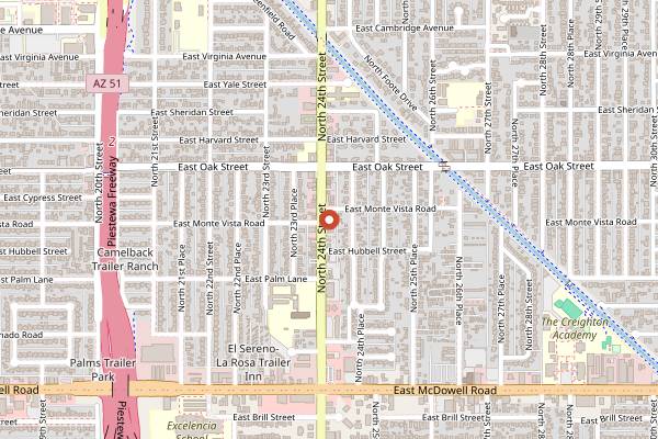 Map showing Wren House Brewing Company in Phoenix