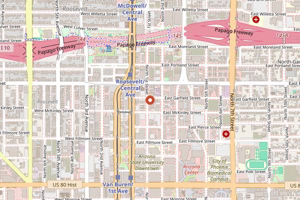 Map showing Matt's Big Breakfast in Phoenix