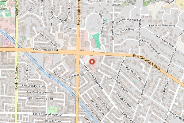 Map showing The Henry in Phoenix