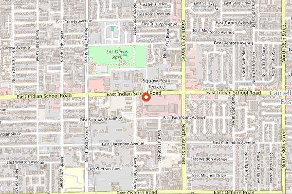 Map showing Filiberto's Mexican Food in Phoenix