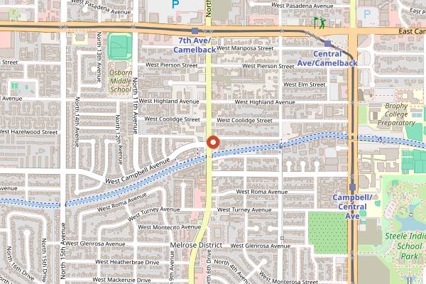 Map showing The Fry Bread House in Phoenix
