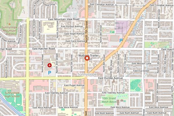 Map showing Los Reyes de la Torta in Phoenix