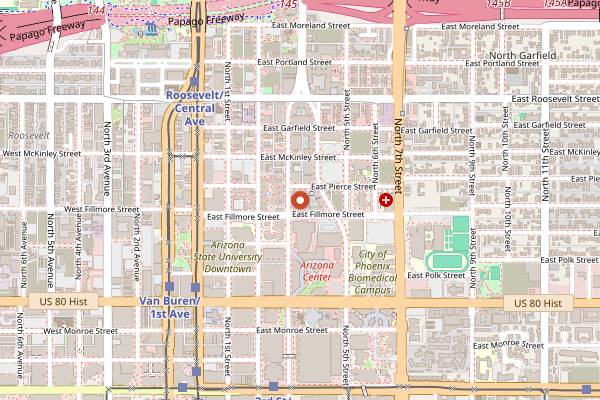 Map showing Fillmore Coffee Co. in Phoenix