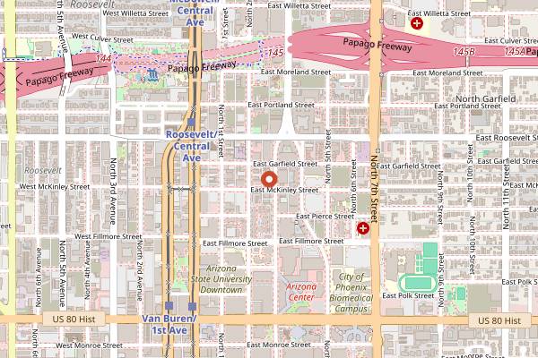 Map showing Songbird Coffee & Tea House in Phoenix