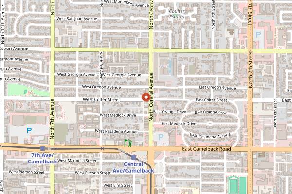Map showing Joyride Taco House in Phoenix