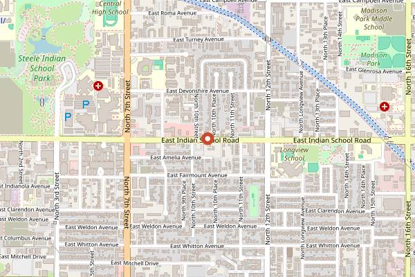 Map showing Tacos Chiwas in Phoenix
