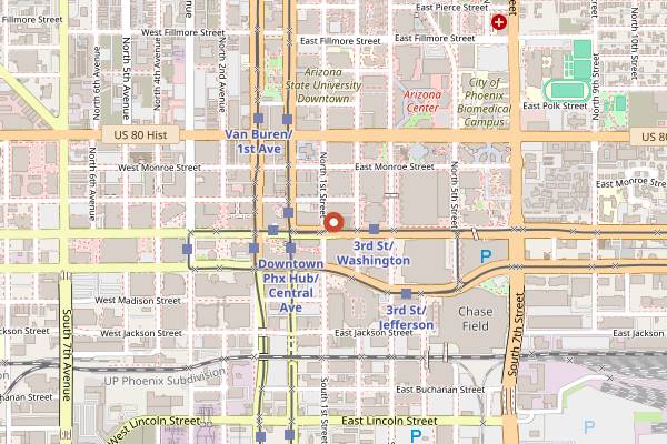 Map showing Cartel Roasting Co. in Phoenix