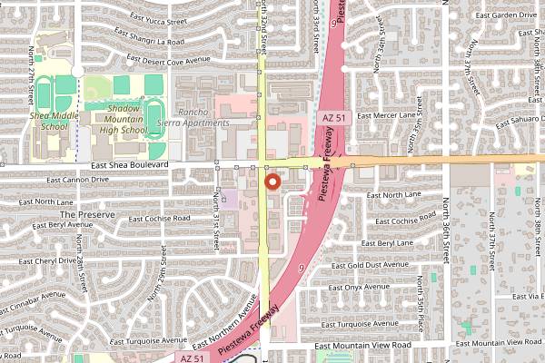 Map showing Press Coffee Roasters in Phoenix