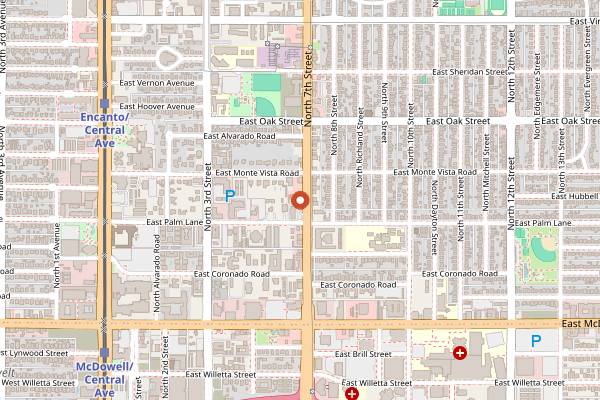 Map showing Green New American Vegetarian in Phoenix