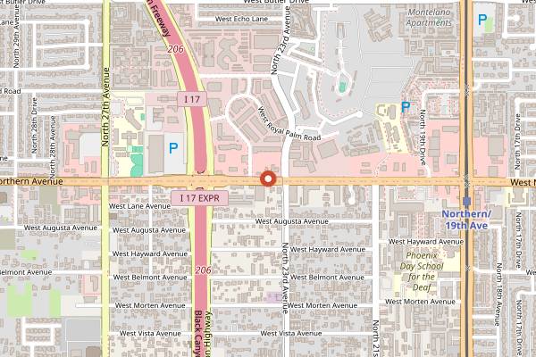 Map showing Hana's House in Phoenix