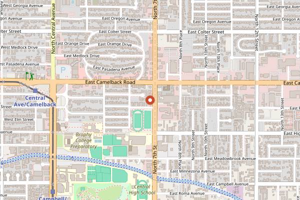Map showing King Solomon's Pizza in Phoenix