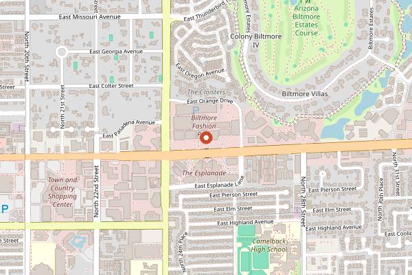 Map showing True Food Kitchen in Phoenix