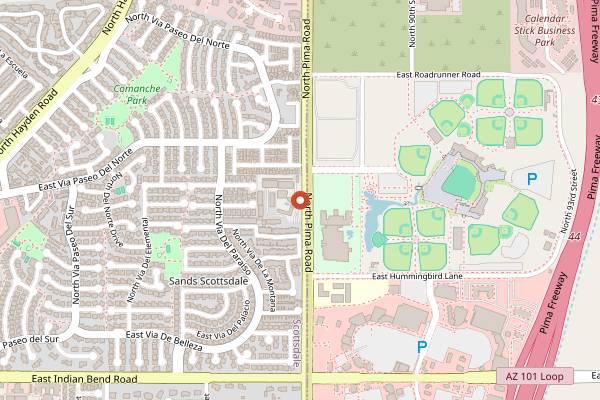 Map showing Arizona Taco Festival in Phoenix