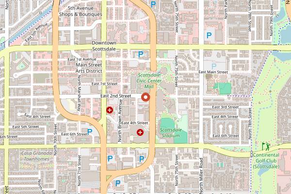 Map showing Scottsdale Culinary Festival in Phoenix