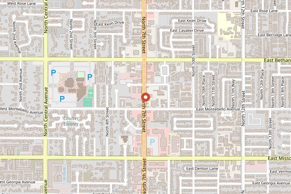 Map showing The Womack in Phoenix