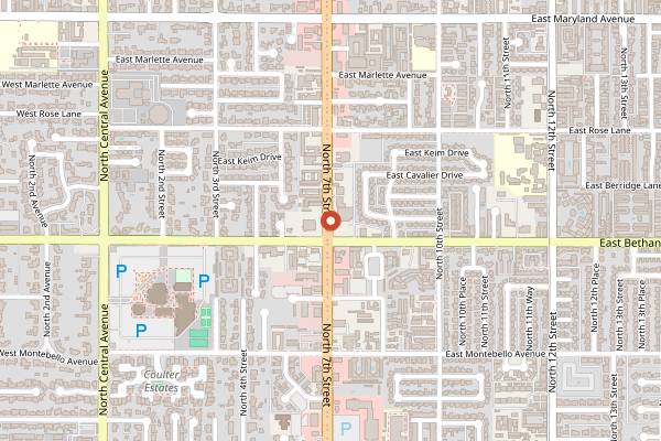 Map showing Otro Cafe in Phoenix