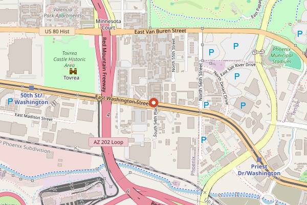 Map showing Pa'La Downtown in Phoenix
