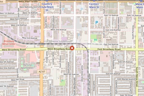 Map showing Micky's Hot Dogs in Phoenix
