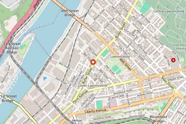 Map showing Grapperia in Pittsburgh