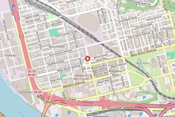 Map showing The Lion in Pittsburgh