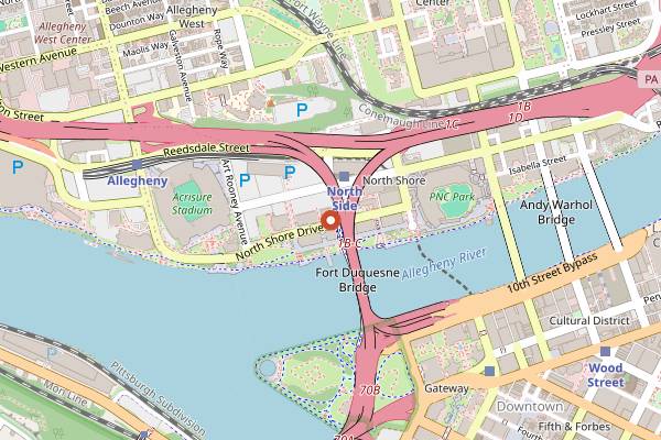 Map showing Southern Tier Brewery Pittsburgh in Pittsburgh