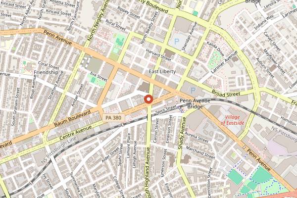 Map showing Bird on the Run in Pittsburgh