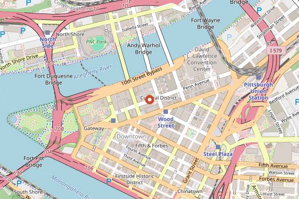 Map showing Meat & Potatoes in Pittsburgh