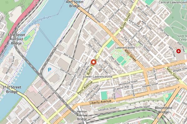 Map showing Espresso a Mano in Pittsburgh
