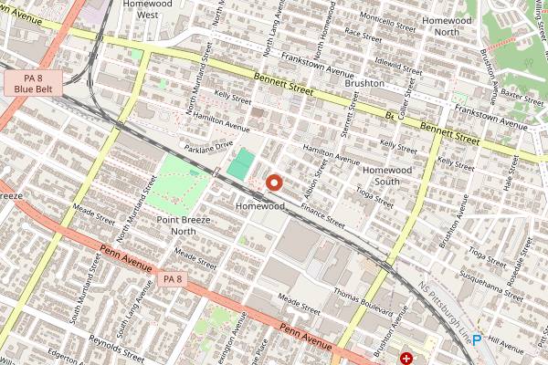 Map showing Everyday Cafe in Pittsburgh